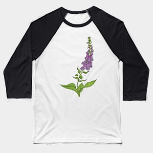 Foxglove Flower Baseball T-Shirt